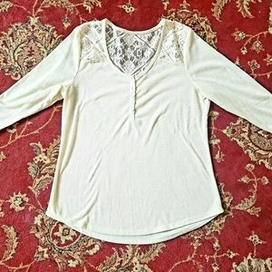 Cream blouse, size L